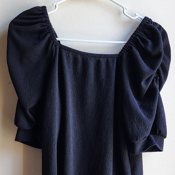 Vince Camuto Black Poofy Shortsleeve Jersey Size XS - Picture 13 of 13